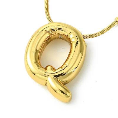 Ion Plating(IP) Initial Letter 304 Stainless Steel Pendant Necklaces