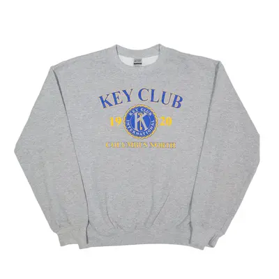 GILDAN Key Club Columbus North USA Sweatshirt Grey Mens M