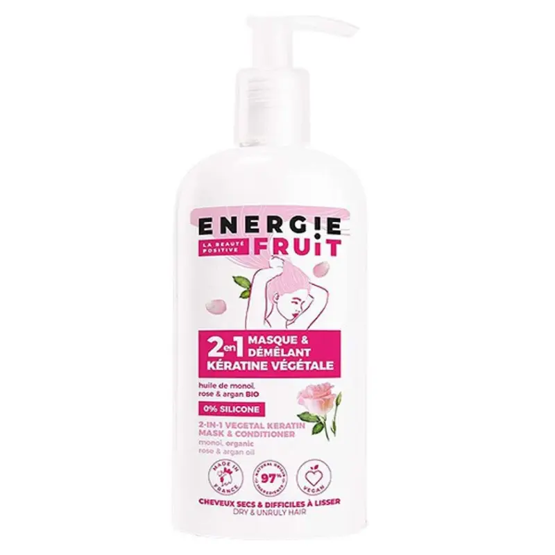 Energy Fruit 2in1 Mask Organic monoi, rose & argan oil Dry and difficult to straighten hair 300ml