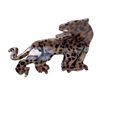 Leopard Cellulose Acetate(Resin) Claw Hair Clips