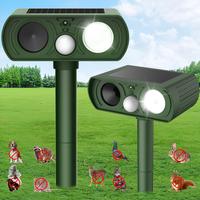 Solar Ultrasonic Animal Repellent, Deer Repellent Devices with Motion Detection Waterproof, Cat Repellent Outdoor Squirrel Ra...