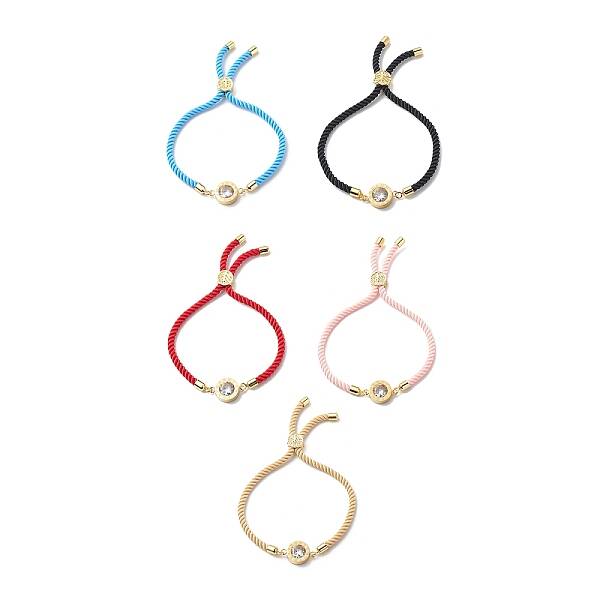 Clear Cubic Zirconia Link Slider Bracelets
