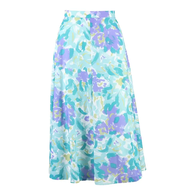REIS Womens Maxi Skirt Blue Knee Length Crazy Pattern L