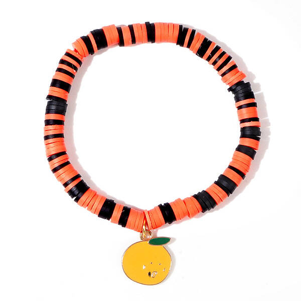 Ghostly Polymer Clay Heishi Stretch Bracelets