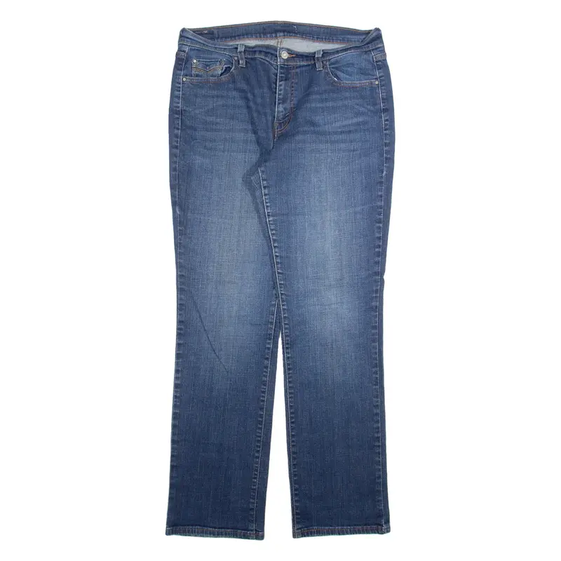 LEVI'S Womens Jeans Blue Regular Straight Stone Wash W32 L30