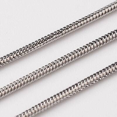 Tarnish Resistant 304 Stainless Steel Round Snake Chains