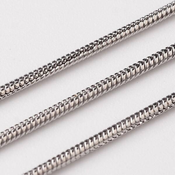 Tarnish Resistant 304 Stainless Steel Round Snake Chains