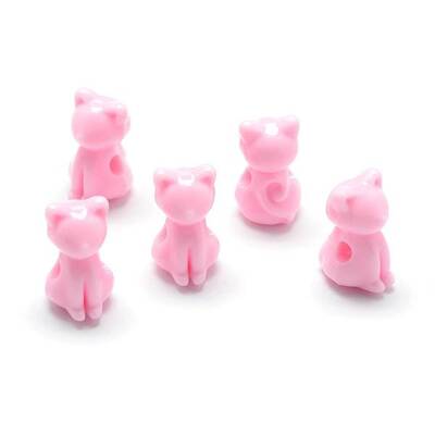 Opaque Acrylic Kitten Beads