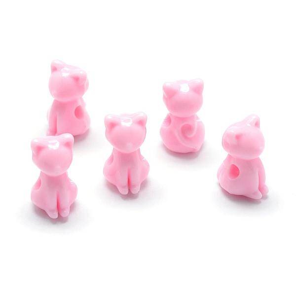 Opaque Acrylic Kitten Beads