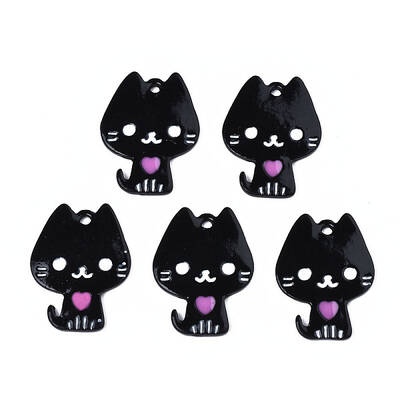 Rack Plating Alloy Enamel Spray Painted Pendants
