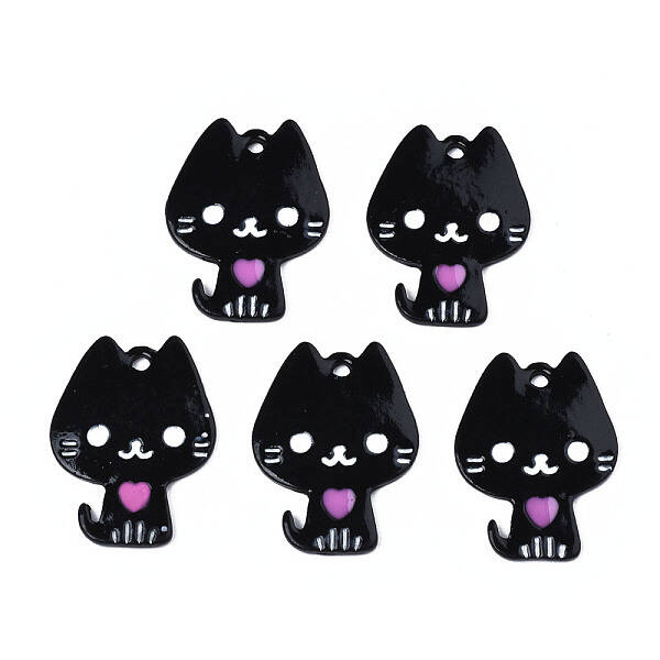 Rack Plating Alloy Enamel Spray Painted Pendants