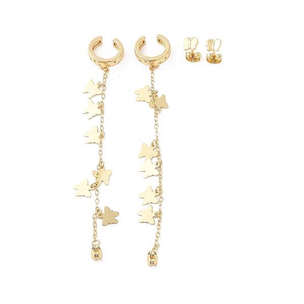 Rack Plating Brass Cuff Earrings for Women