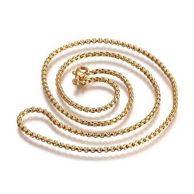 304 Stainless Steel Box Chain Necklaces