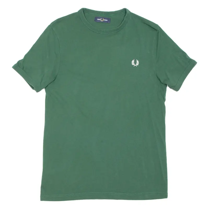 FRED PERRY Mens T-Shirt Green S