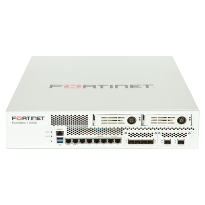 Fortinet FWB-1000E | FortiWeb Series 2 x Ports 10GBase-SR + 4 x Ports SFP + 6 x Ports 1GbE RJ-45 2U Rack-Mountable Network Se...