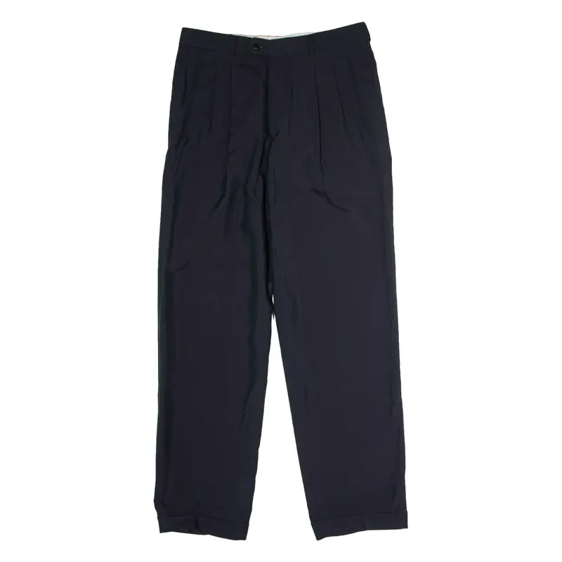 RITEX Pleated Mens Trousers Blue Regular Straight W32 L32