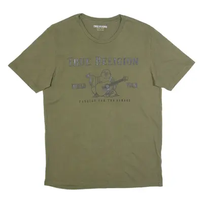 TRUE RELIGION Mens T-Shirt Green S