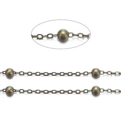 Brass Flat Oval Cable Chains