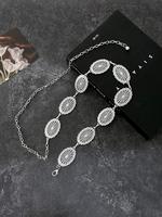 Women's Fashion Texture Metal Design Chain Belt, Punk Retro Waist Belt for Party, Daily Clothing Decor for Girl, Trendy All-m...