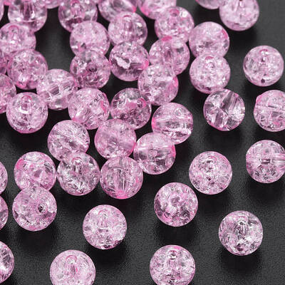 Transparent Crackle Acrylic Beads