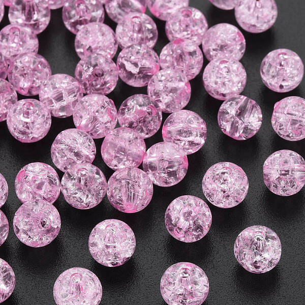Transparent Crackle Acrylic Beads