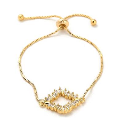 Cubic Zirconia Link Slider Bracelets