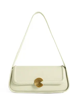 Smting leather baguette bag