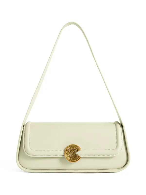 Smting leather baguette bag