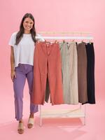 Zenana Acid Wash Straight Wide Leg Raw Hem Pants | S - XL