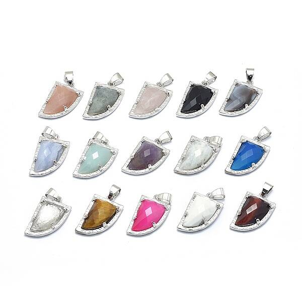 Natural & Synthetic  Mixed Stone Pendants