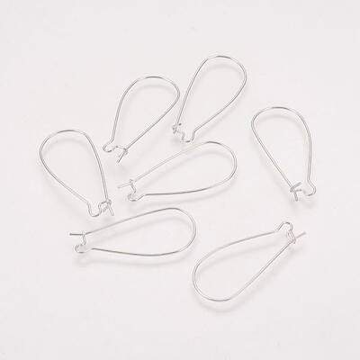 Brass Hoop Earrings Findings Kidney Ear Wires