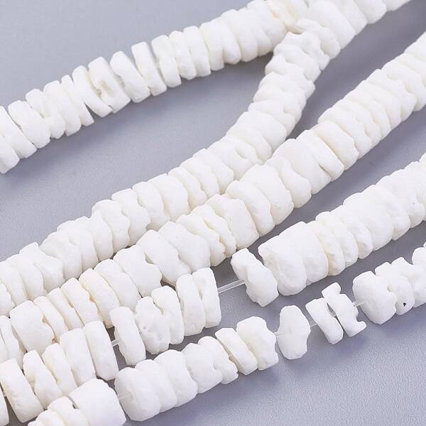Natural White Shell Beads Strands