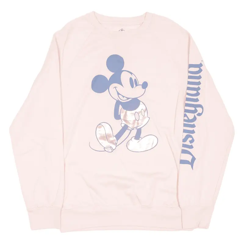 DISNEY Mickey Mouse Sweatshirt Pink Womens M