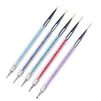 Double-ended Nail Art & Nail Care Pen Set, 5 Counts Nail Painting Brush, Nail Art Tool for Women & Girls, Polygel Nails Kit...