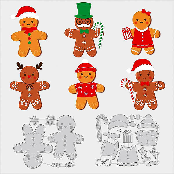 BENECREAT Gingerbread Man Metal Die Cuts