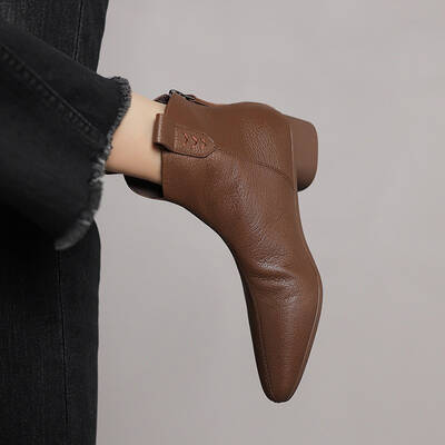 CHIKO Adrianna Pointy Toe Block Heels Ankle Boots