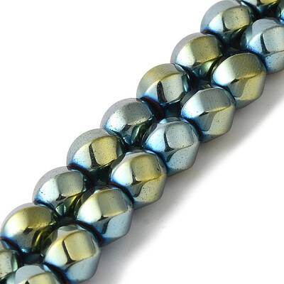 Electroplated Synthetic Magnetic Hematite Beads Strands