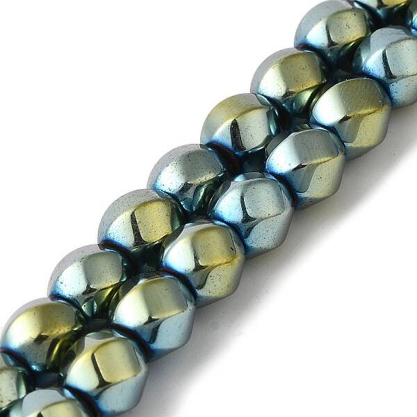 Electroplated Synthetic Magnetic Hematite Beads Strands