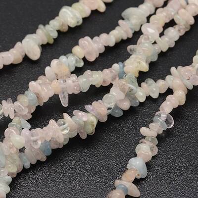Chips Natural Colorful Morganite Beads Strands