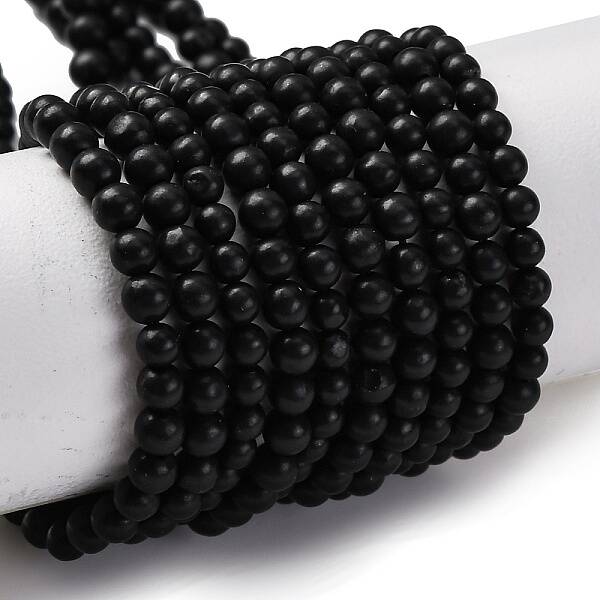 Natural Shungite Beads Strands