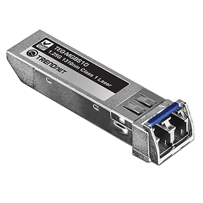TEG-MGBS10 TRENDnet 1.25Gb/s 1000Base-LX Single-Mode Fibre 1310nm 10km Duplex LC Connector SFP (mini-GBIC) Transceiver Module