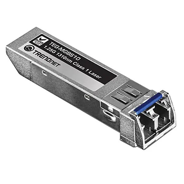 TEG-MGBS10 TRENDnet 1.25Gb/s 1000Base-LX Single-Mode Fibre 1310nm 10km Duplex LC Connector SFP (mini-GBIC) Transceiver Module