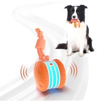 QGI Interactive Dog Ball, Random Path Electric Automatic Moving and Rolling Dog Toy with Rope for Small Medium Large Dogs, Mo...
