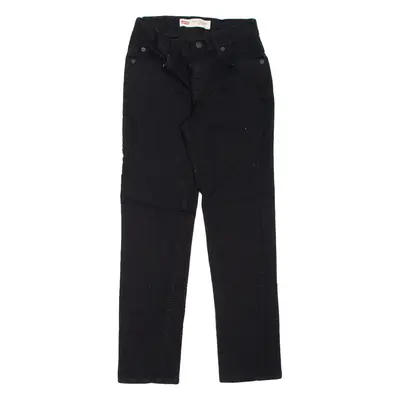 LEVI'S 502 Girls Jeans Black Regular Tapered W26 L27