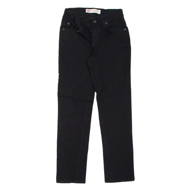 LEVI'S 502 Girls Jeans Black Regular Tapered W26 L27