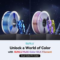 Dual-Color,Triple-Color 1KG/3KG Bundle/6KG Bundle 1.75mm SILK Filament Bundle Compatible with 99% 3D printers