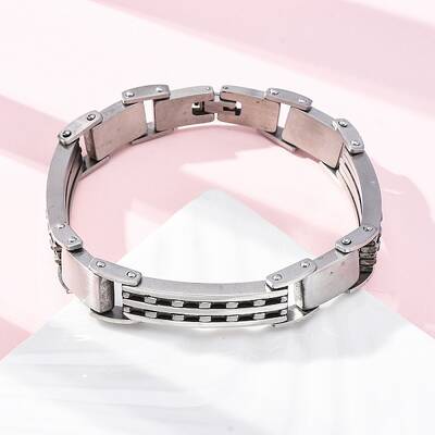 304 Stainless Steel Panther Chain Bracelets for Women Men