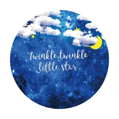 Aperturee Twinkle Star Blue Starry Sky Baby Shower Round Backdrops | Round Backdrop Cover Diy | Round Backdrop Baby Shower | ...