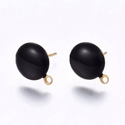 Ion Plating(IP) 304 Stainless Steel Stud Earring Findings