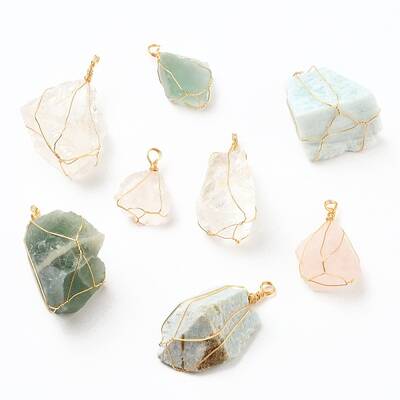 Rough Raw Natural Gemstone Pendants